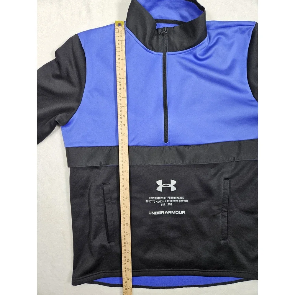 Under Armour Men's Armour Fleece Storm ½ Zip 1357084 Blue/Black Size XL EUC - Picture 10 of 10